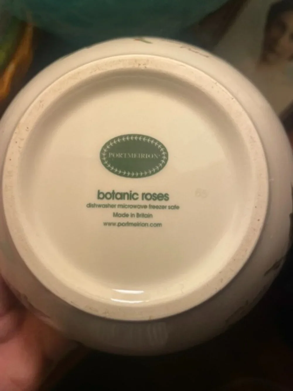 PORTMEIRION BOTANIC GARDEN Rose theme Vanessa Bell & Scarborough Fair Bowls x2